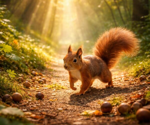 Signification spirituelle de croiser un écureuil : un symbole de chance et d&rsquo;abondance
