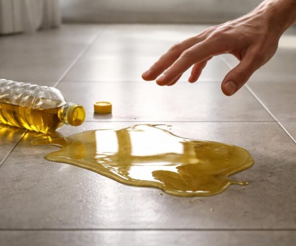 Signification sur le fait de renverser de l&rsquo;huile par terre : un symbole de malchance ou simplement une erreur ?