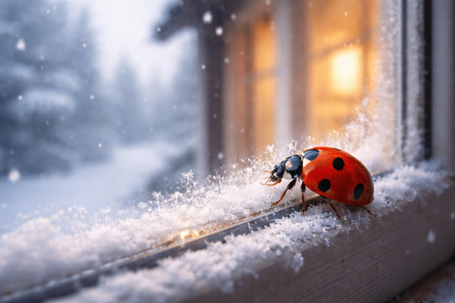 La signification spirituelle de la coccinelle dans la maison en hiver : un symbole de chance