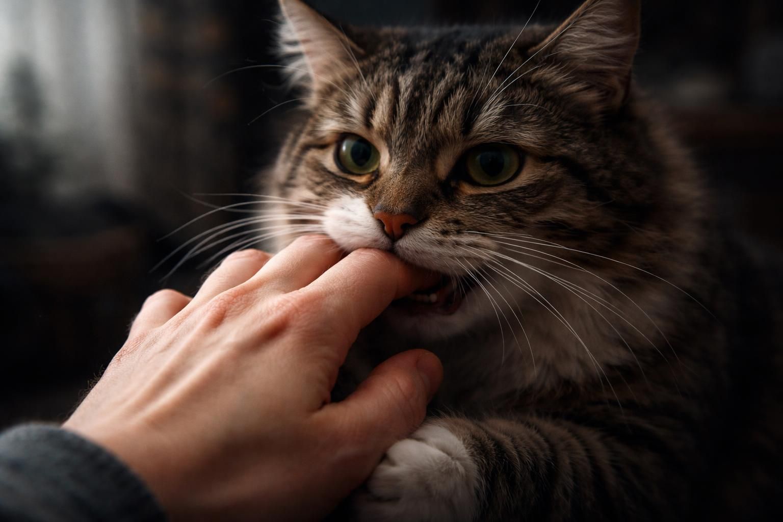 Rêver de se faire mordre la main par un chat : un reflet de vos anxiétés